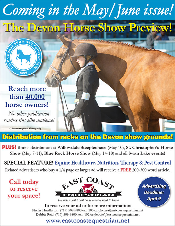 Advertise in the next issue of East Coast Equestrian