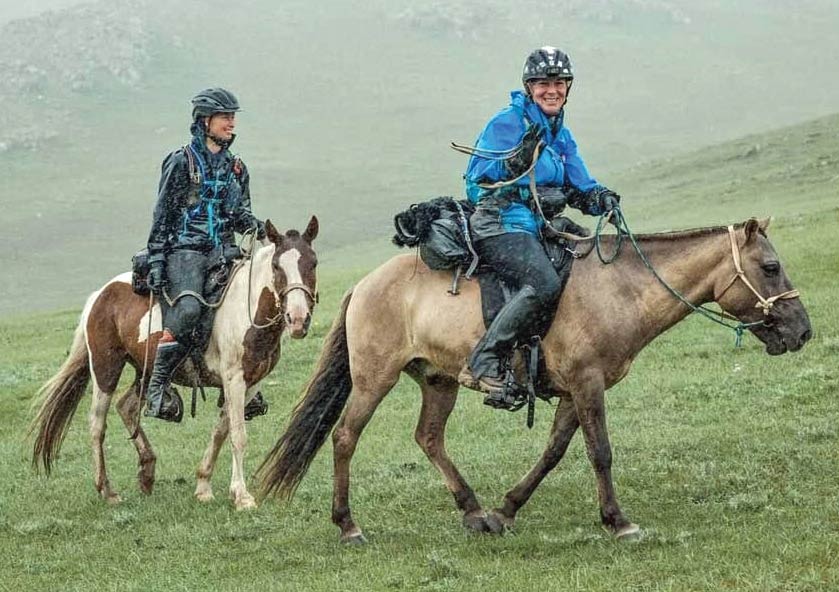 Sally Jellison competes in the Mongol Derby